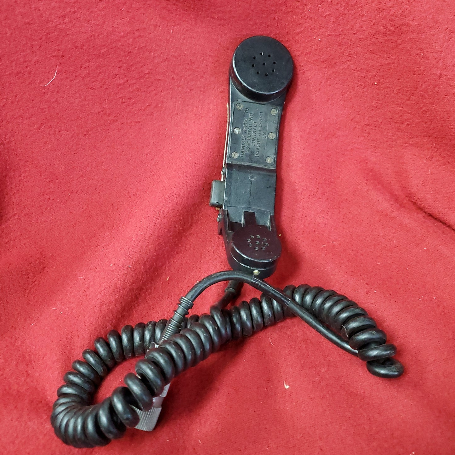 VINTAGE US Army Handset H-250/U Associated Inc. DAAB07-84-C-B142 5 Pin (fc02-17)