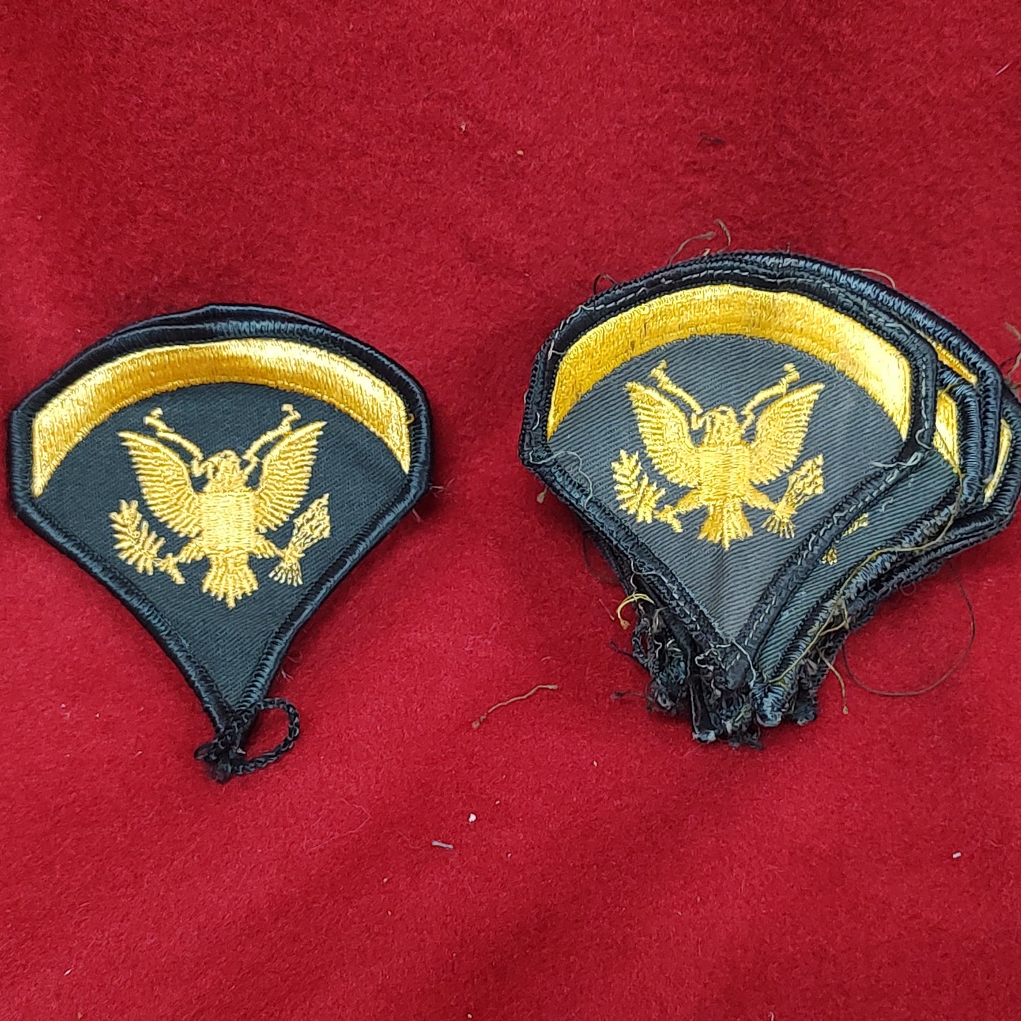 10 SETS VINTAGE Men's Dress Uniform GOLDEN EAGLE SERGEANT Dress Green Sew On (06CR8)