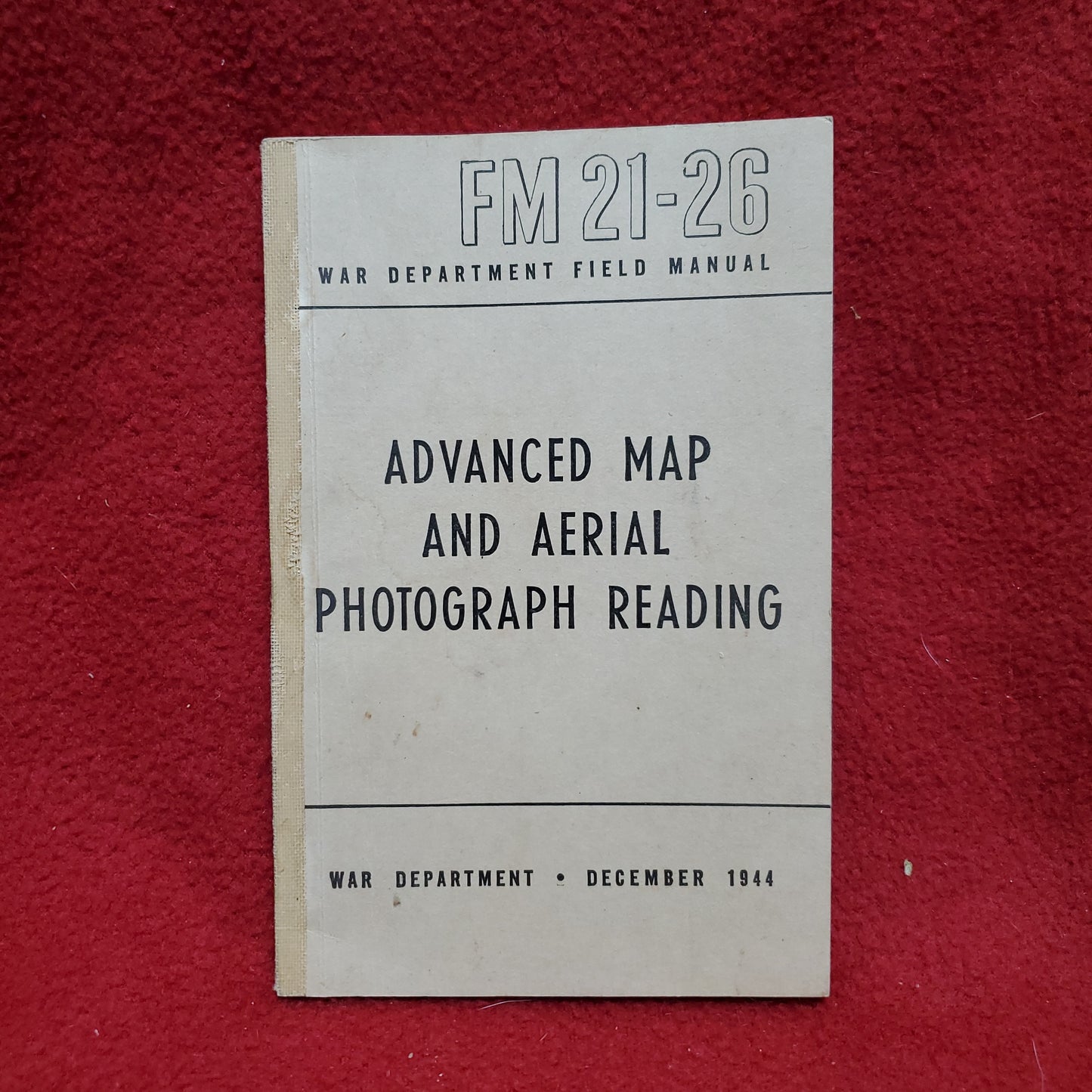 Vintage 1944 December ADVANCED MAP AND AERIAL PHOTOGRAPH READING FM 21-26 (27o)