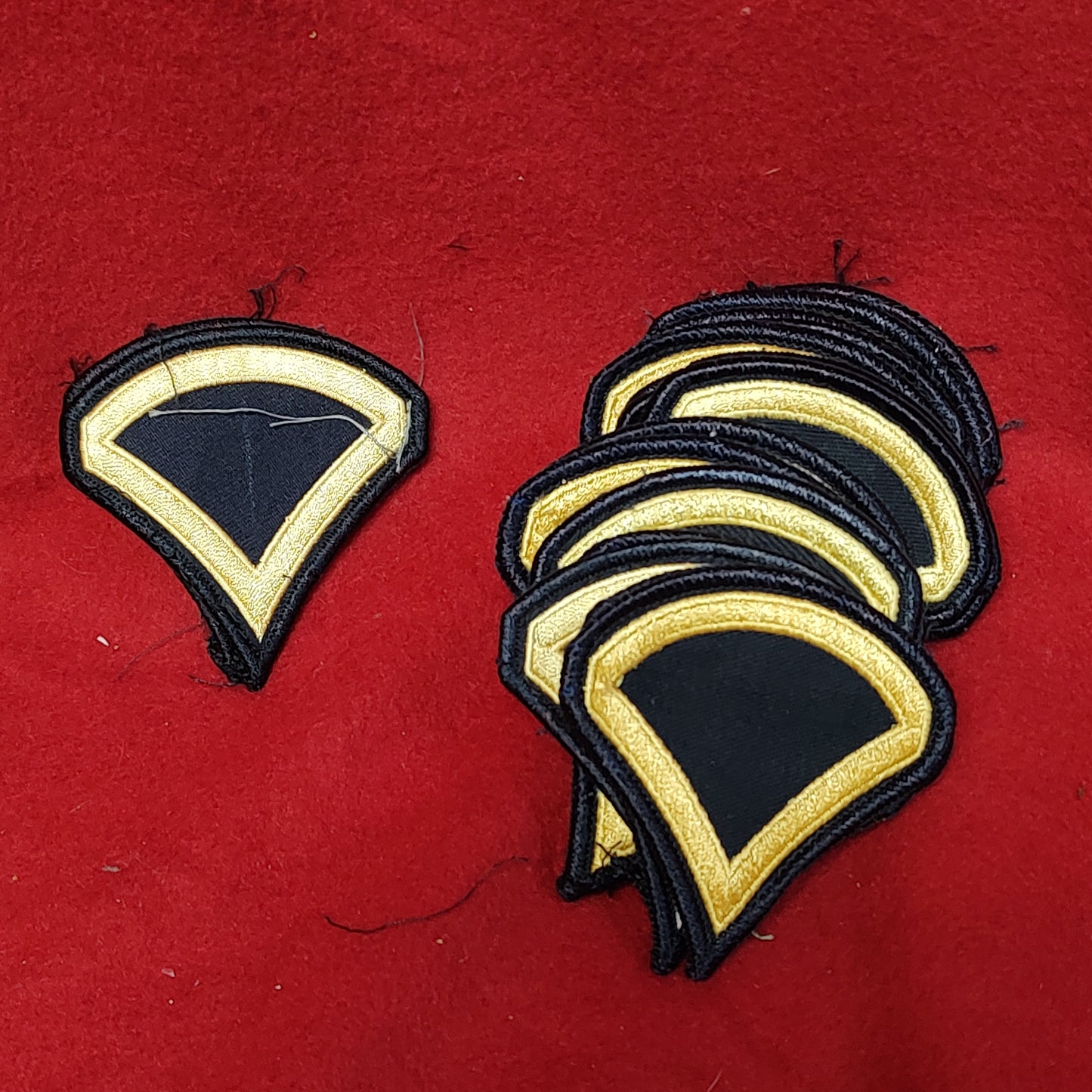 10 SETS VINTAGE Women's Dress Uniform PRIVATE FIRST CLASS (PFC) Dress Blue Sew On (13CR3)