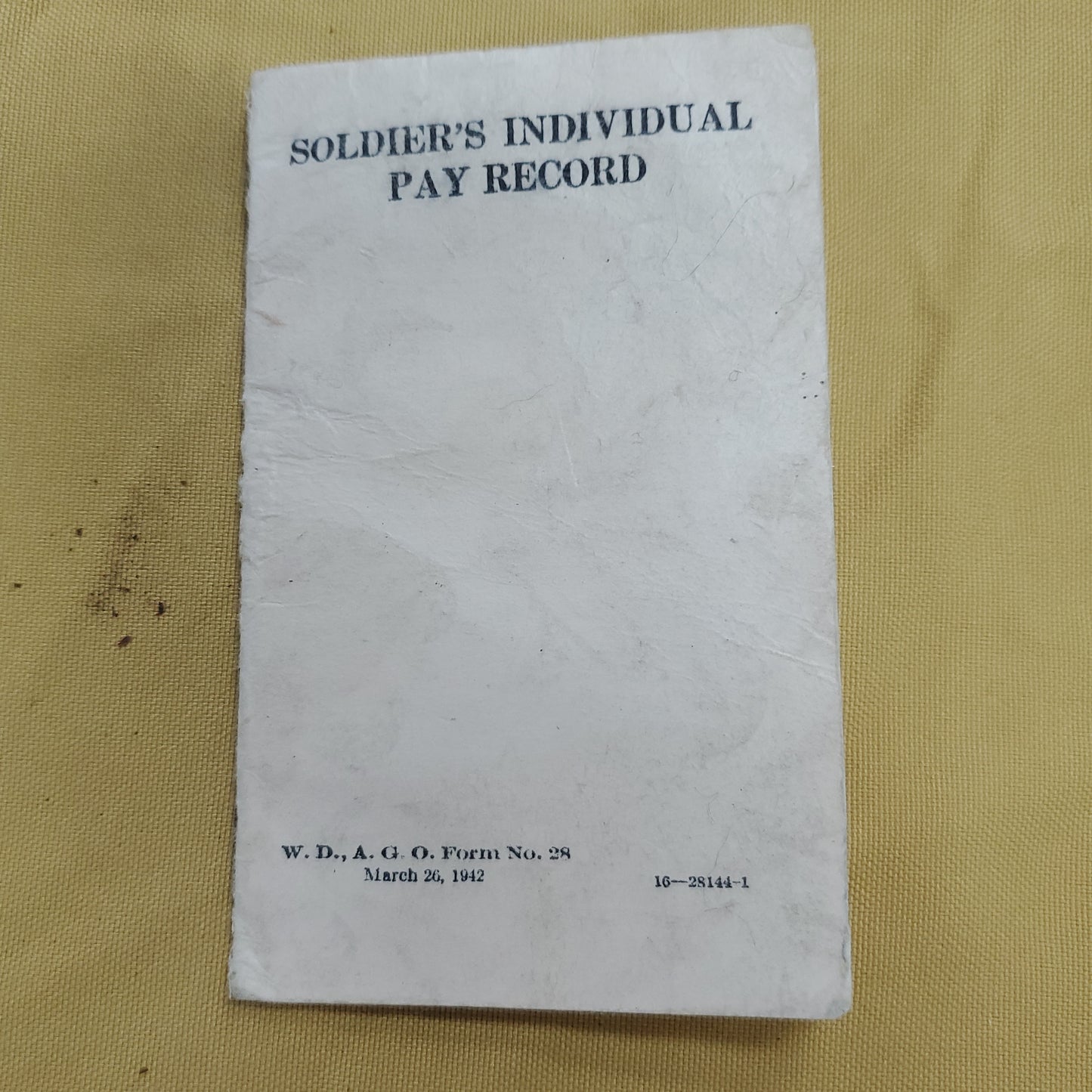 Soldier's Individual Pay Record (30o)