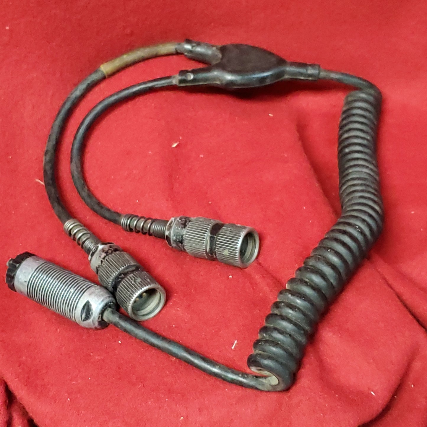 US Army Y Cable MBITR PRC Radio Interface Splitter 5 Pin (29o da14-29)