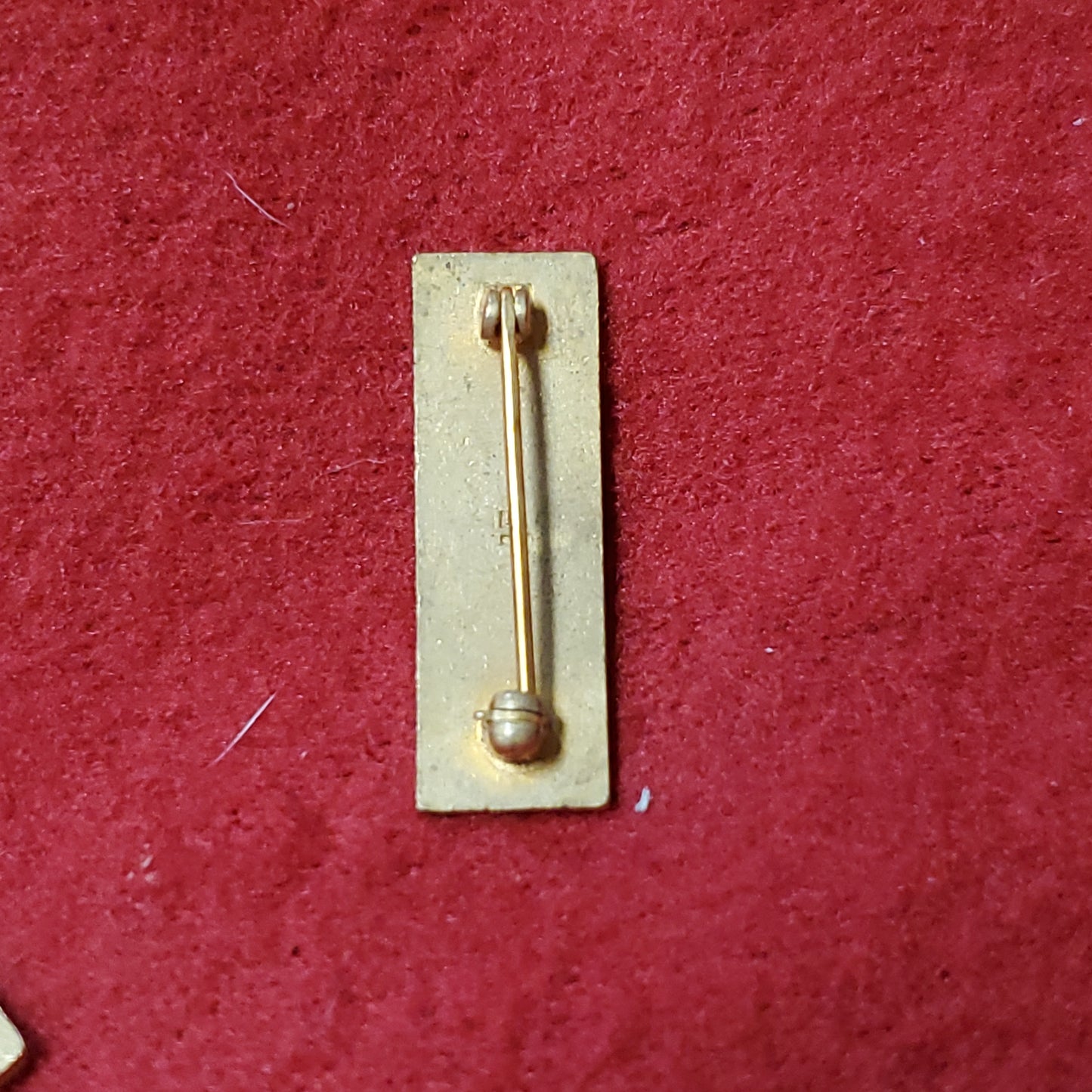 VINTAGE US Army Gold Bar Old Style WARRANT OFFICER 1 Dress Pin-On Badge Rank (16CR31)