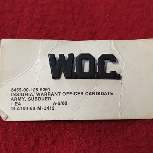 VINTAGE US Army WARRANT OFFICER CANDIDATE Badge Pin (19CR18)