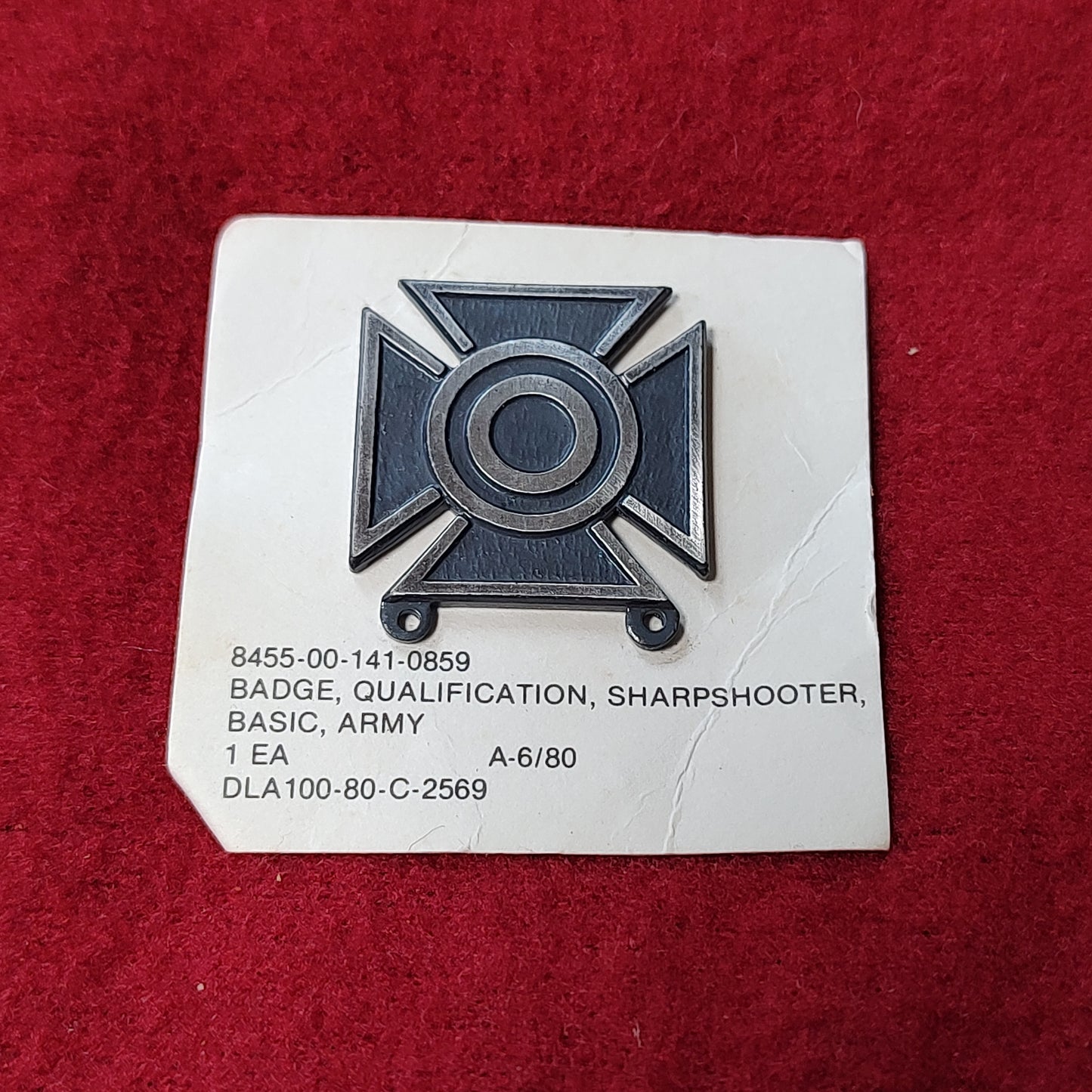 US Army BASIC SHARPSHOOTER QUALIFICATION Subdued Badge Pins (25CR21)