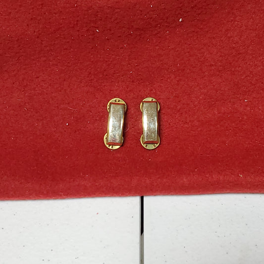 *SET of 2* US Army Officer GOLD 2LT Second Lieutenant Rank Metal Pin-On (26cr9)