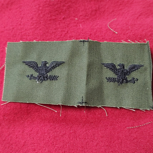 Set of US Army COLONEL Rank OD Green Sew-On Woodland COL (bu02-co4)