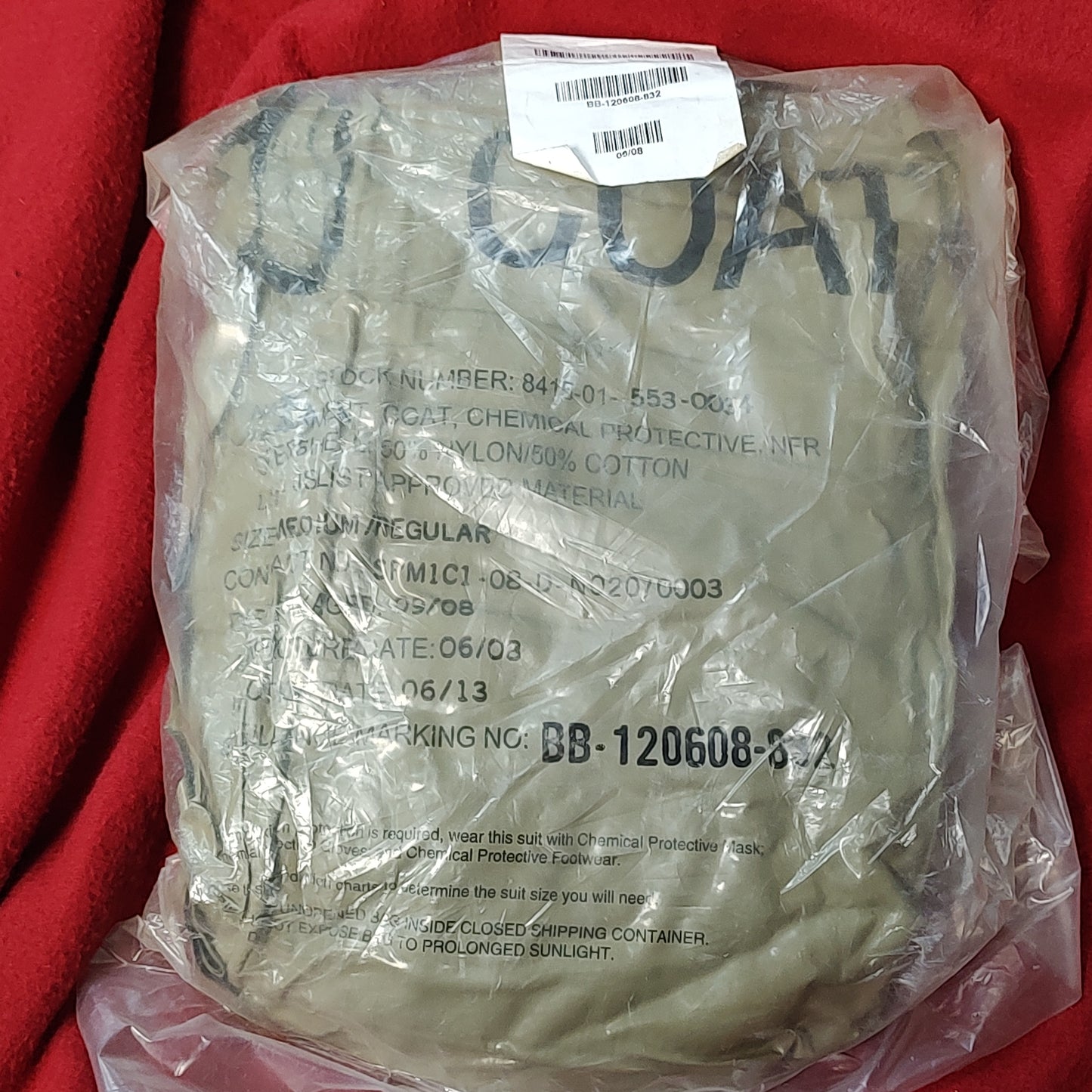US Army ACU Digital Pattern Medium Regular Coat Jacket Chemical Protective CBRN JLIST (30CR ca5-3)