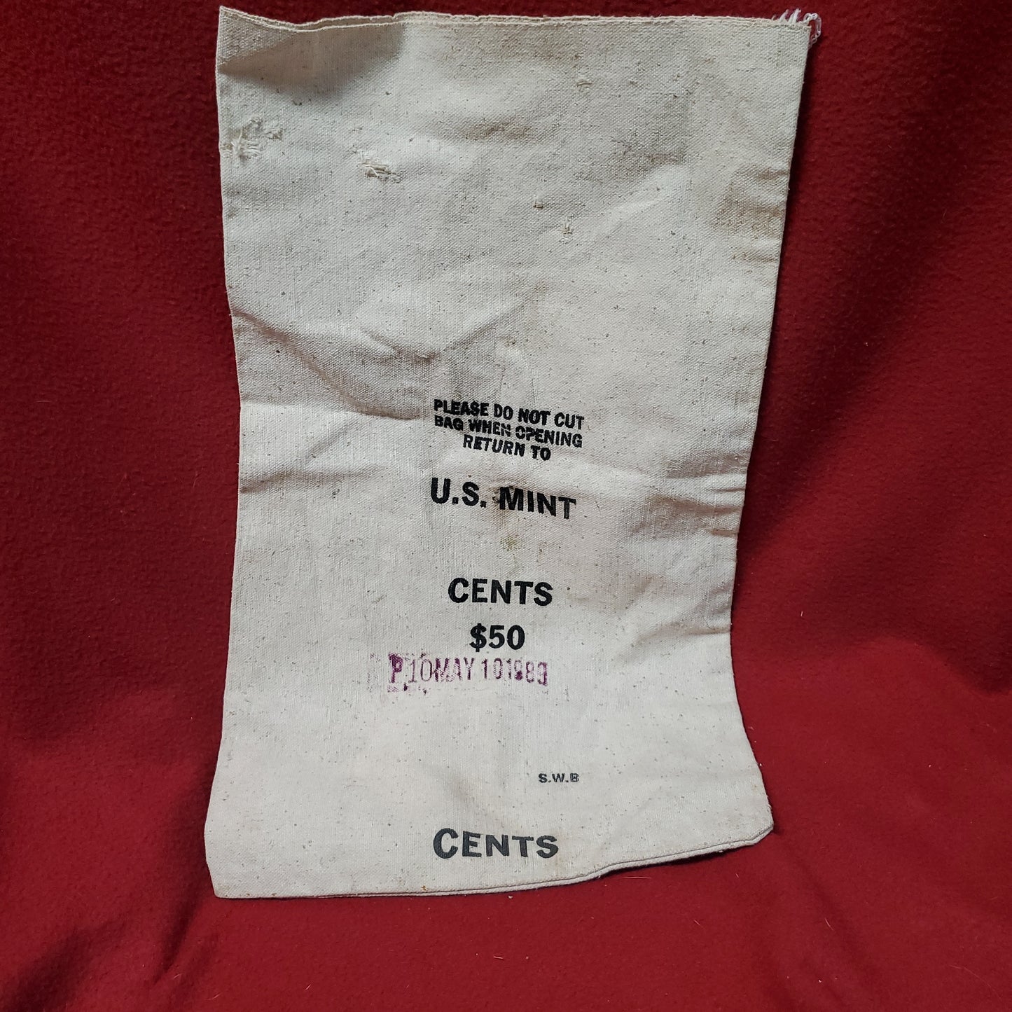 Original US Mint Bank Bag May 10, 1989 (10o db6-16)