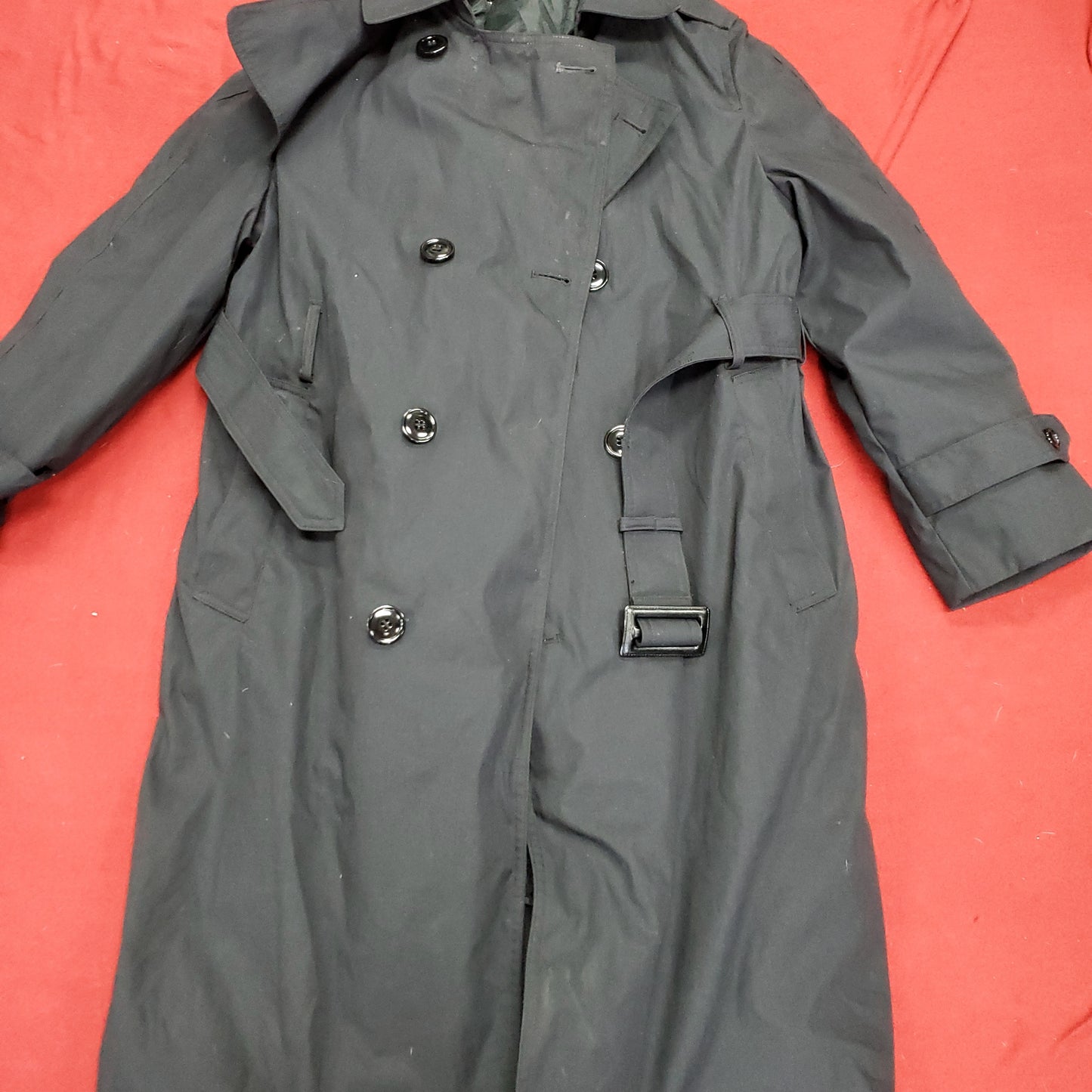 NOS US Army 36XS Black All-Weather Overcoat Dress Uniform (BA07-11)