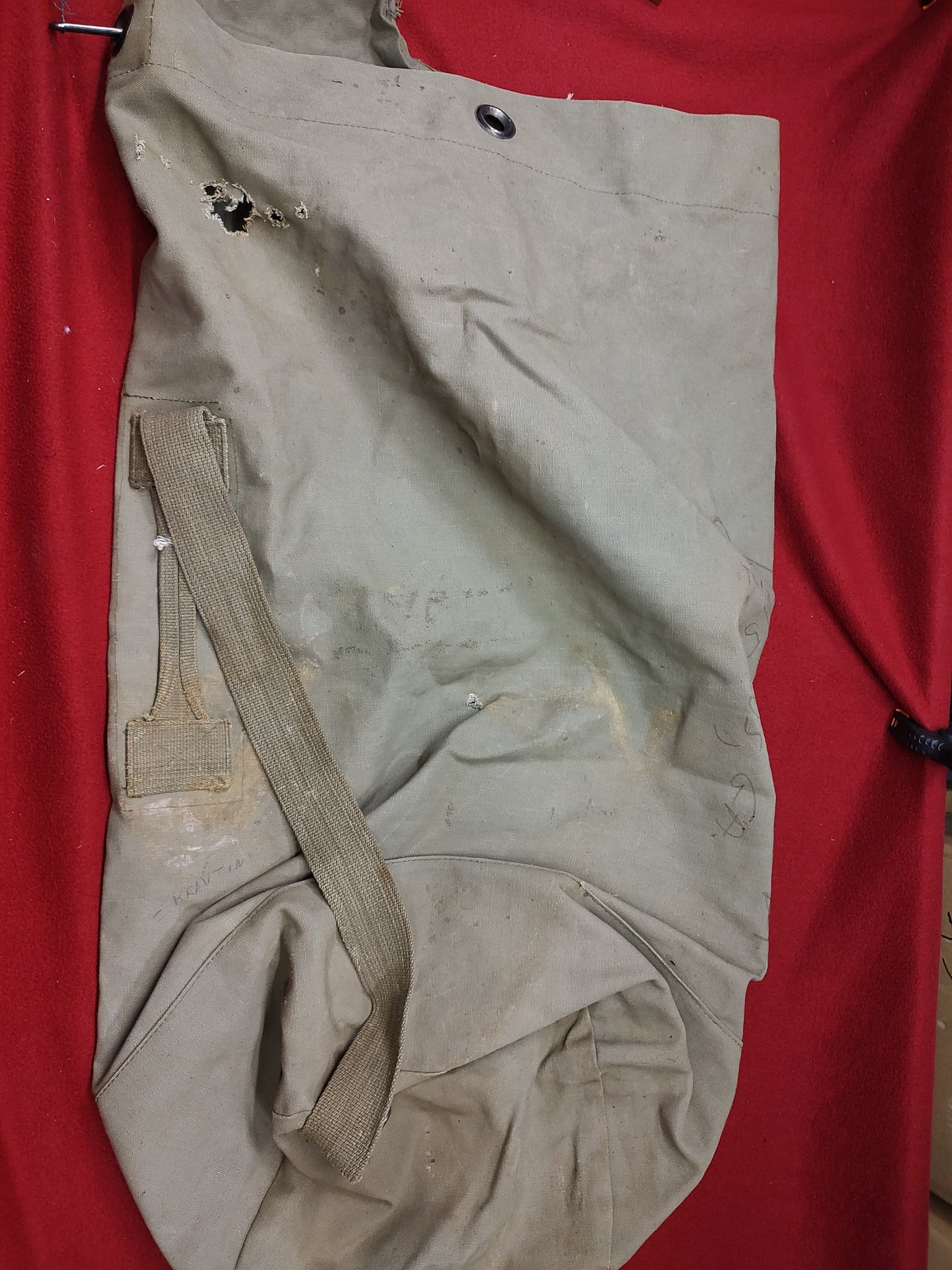 USED KIFFE Broadway New York Canvas Sea/Duffle Bag (BA03-12)