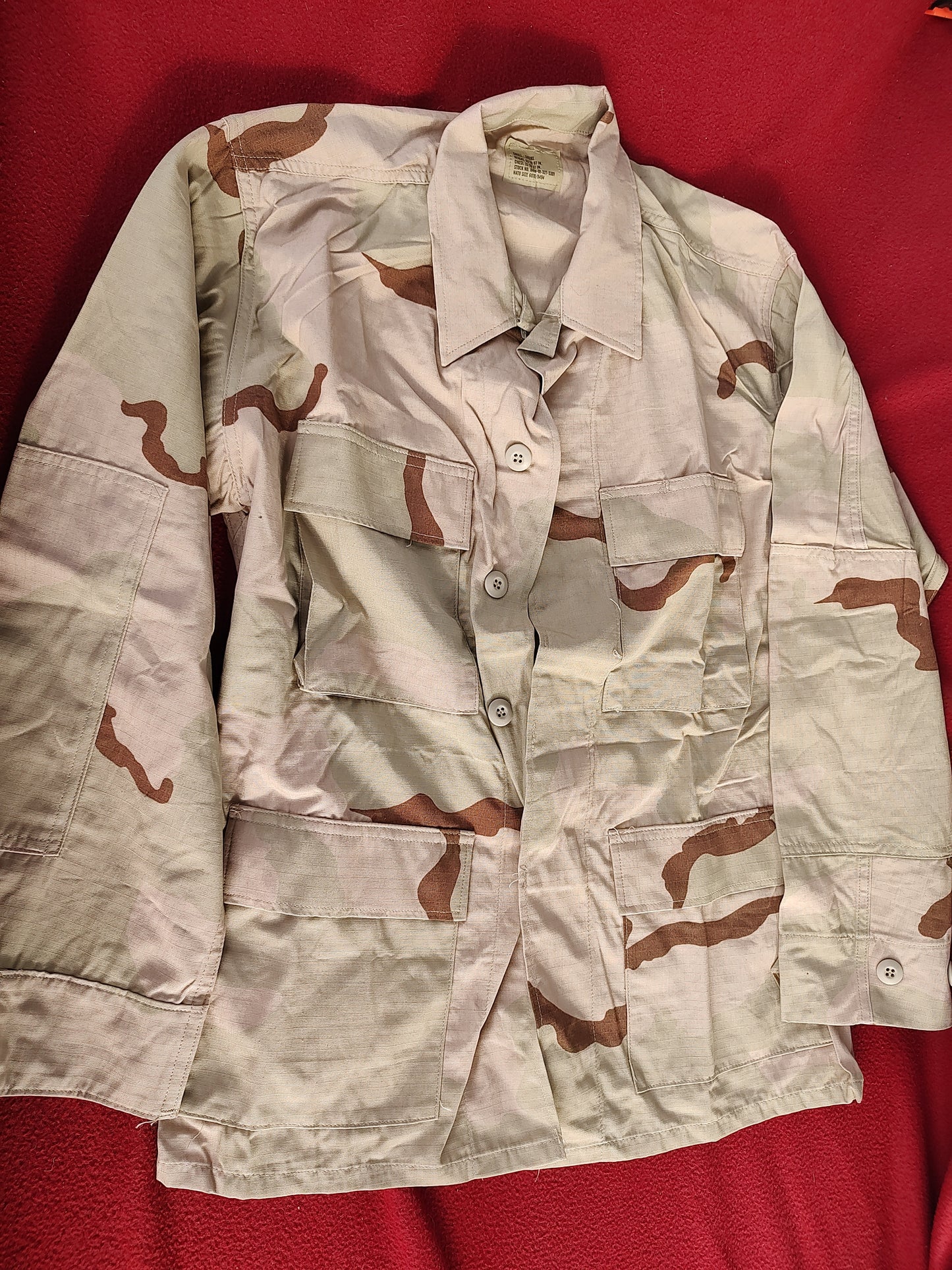 US Army DCU Desert Camo Blouse Size Small Short (BB07-26)
