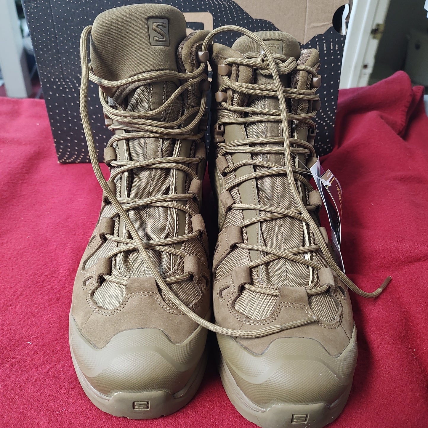 US Army 11.5M Solomon Quest 4D Coyote Goretex Ranger Boots *12g ws-8* (ab16-25Jun1)