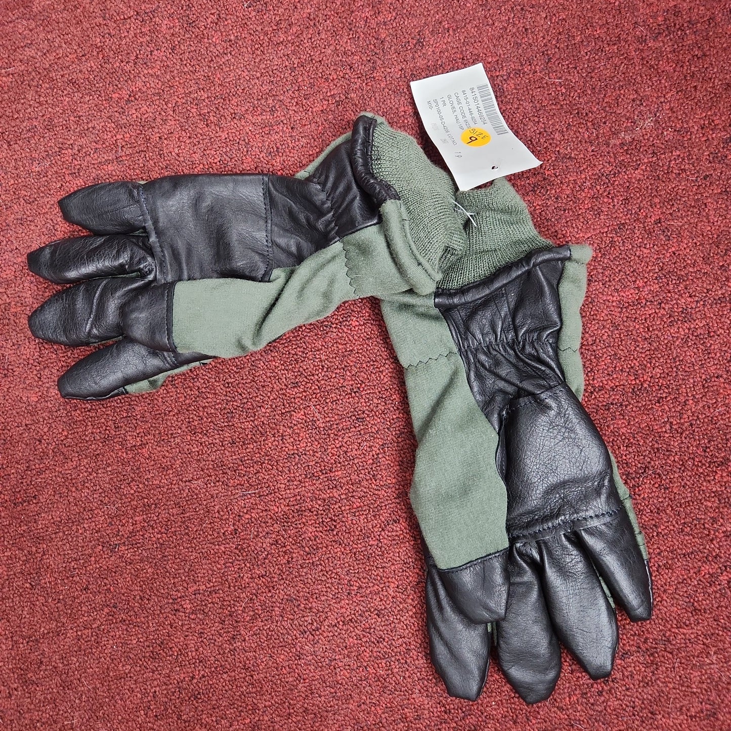 US Army Men's Medium (9) HAU-15/P Flyer's Intermediate Cold Weather Gloves (ca07-G376)