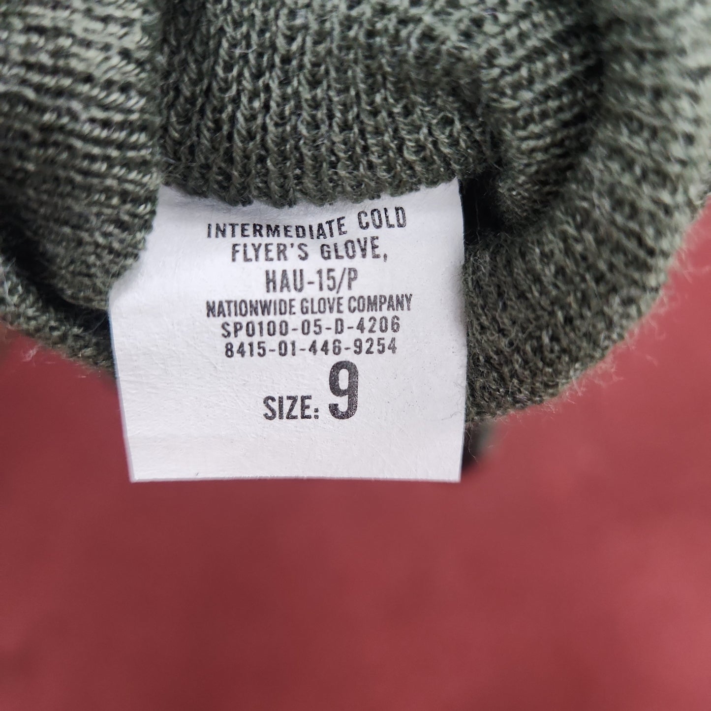 US Army Men's Medium (9) HAU-15/P Flyer's Intermediate Cold Weather Gloves (ca07-G376)