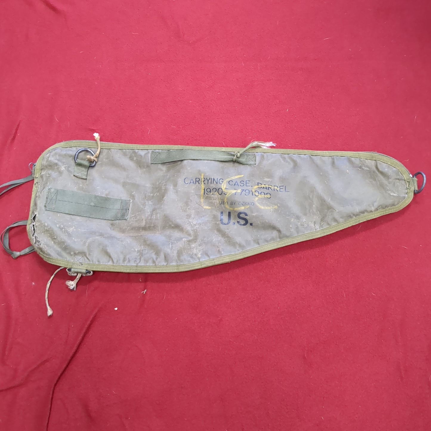 US Army Carrying Case Spare Barrel Bag Nylon Vinyl Water Resistant (BA04-MH265)