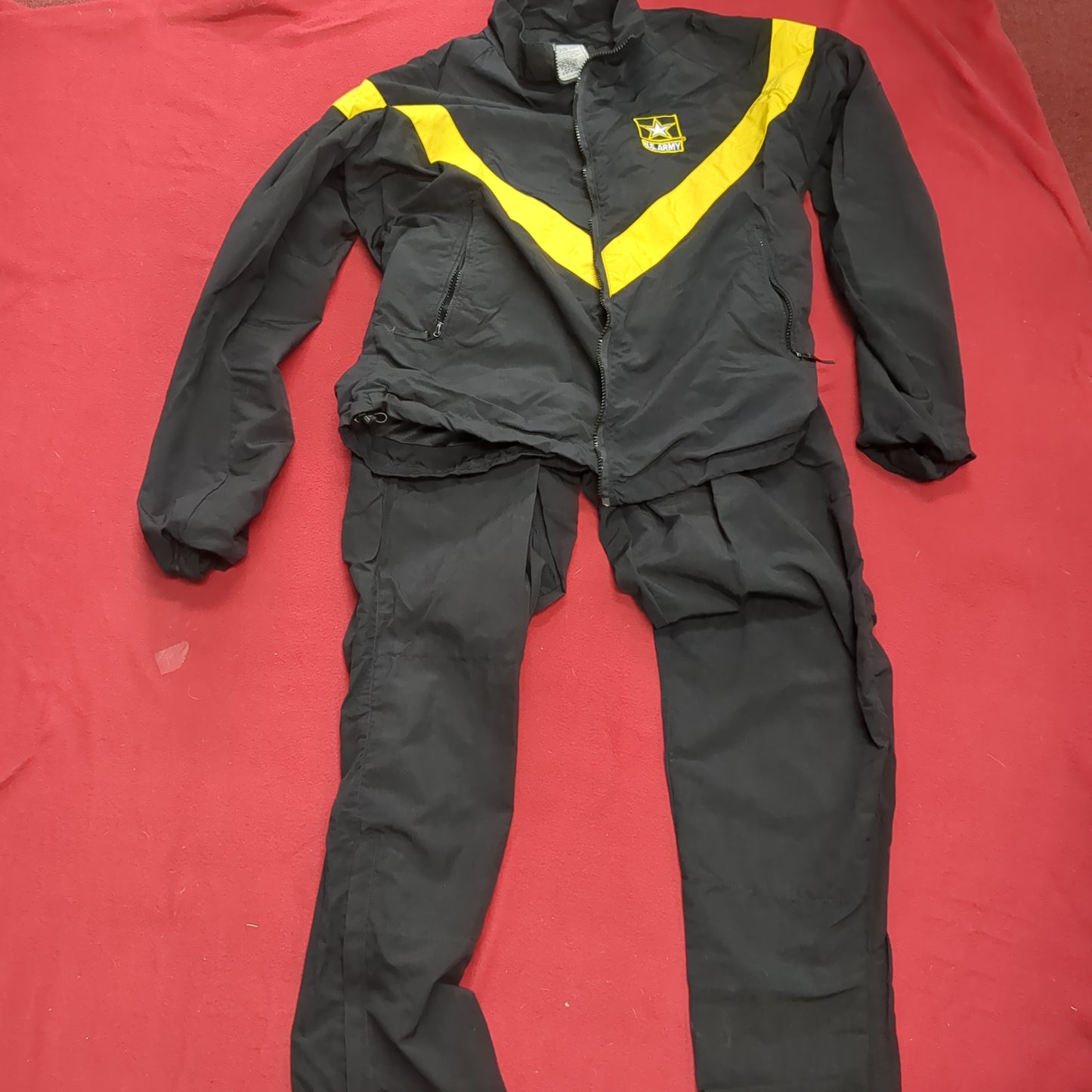 SET of APFU Medium Long Jacket Pants Black Gold Cold Weather PT (fb07-MH637)