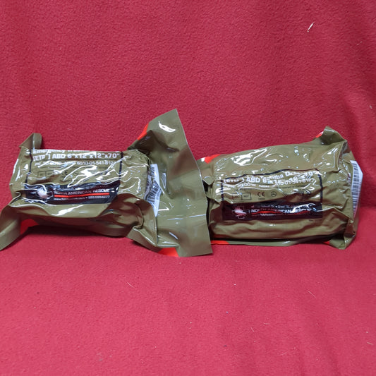 2 PACK - NAR Emergency Trauma Dressing Abdomimal 6"x12"x12"x70" Exp June-2023 (fb04-)