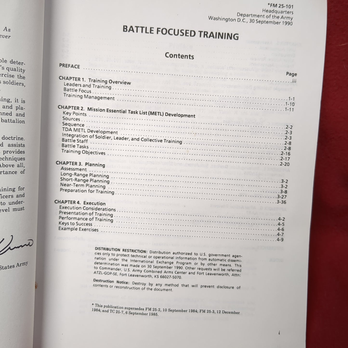 BOOK: September 1990 Battle Focus Training FM 25-101 Field Manual (manual-MH748)