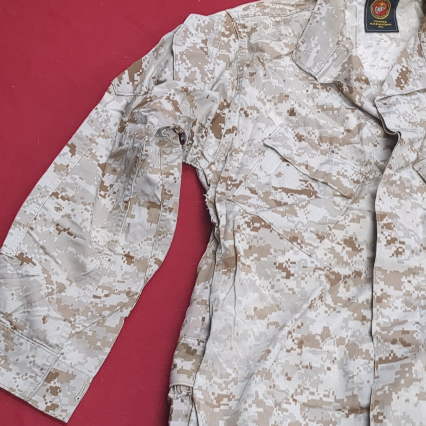 USMC Marine Corps Small Reg Top/Medium Reg Pants COMBAT SHIRT & PANTS Desert Marpat Camo (fb01-APR48)