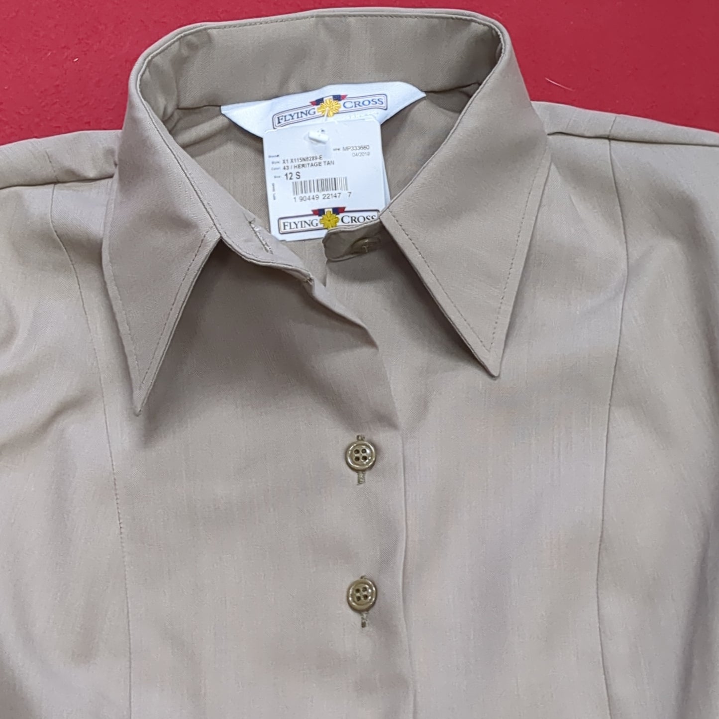 NWT US Army Flying Cross AGSU 12S Female Long Sleeve Enlisted Shirt (dg- ea01-APR276)