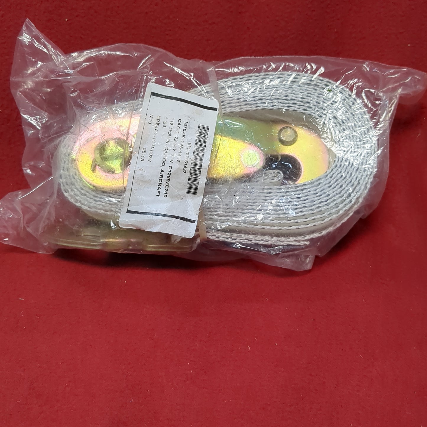 NOS US Army 5000lb Tie-Down Cargo Aircraft Ratchet Strap 1670-00-725-1437 (BA04-APR319)