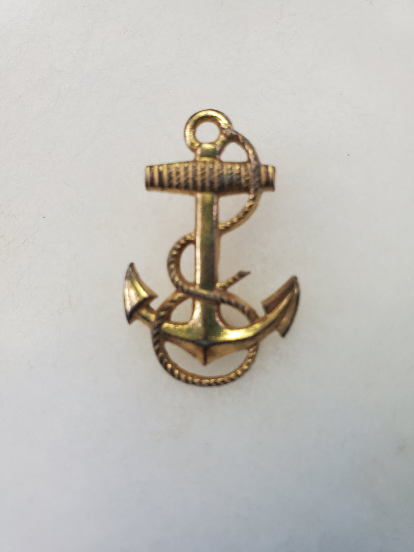 Vintage Gold-Plate Sterling WWII USN Anchor Pin(P1)
