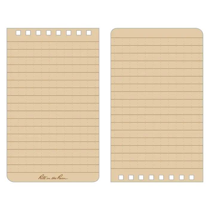 935T 3x5 Tan Top Spiral Pocket Rite in the Rain Notebook 3" x 5" (935T)