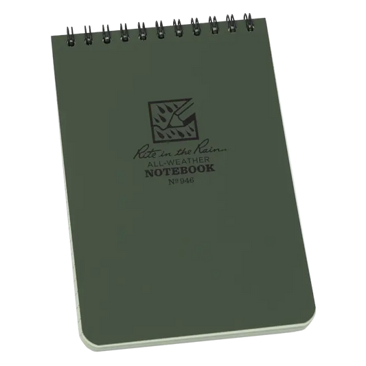 946 4x6 OD Olive Drab Top Spiral Pocket Rite in the Rain Notebook 4" x 6" (946)