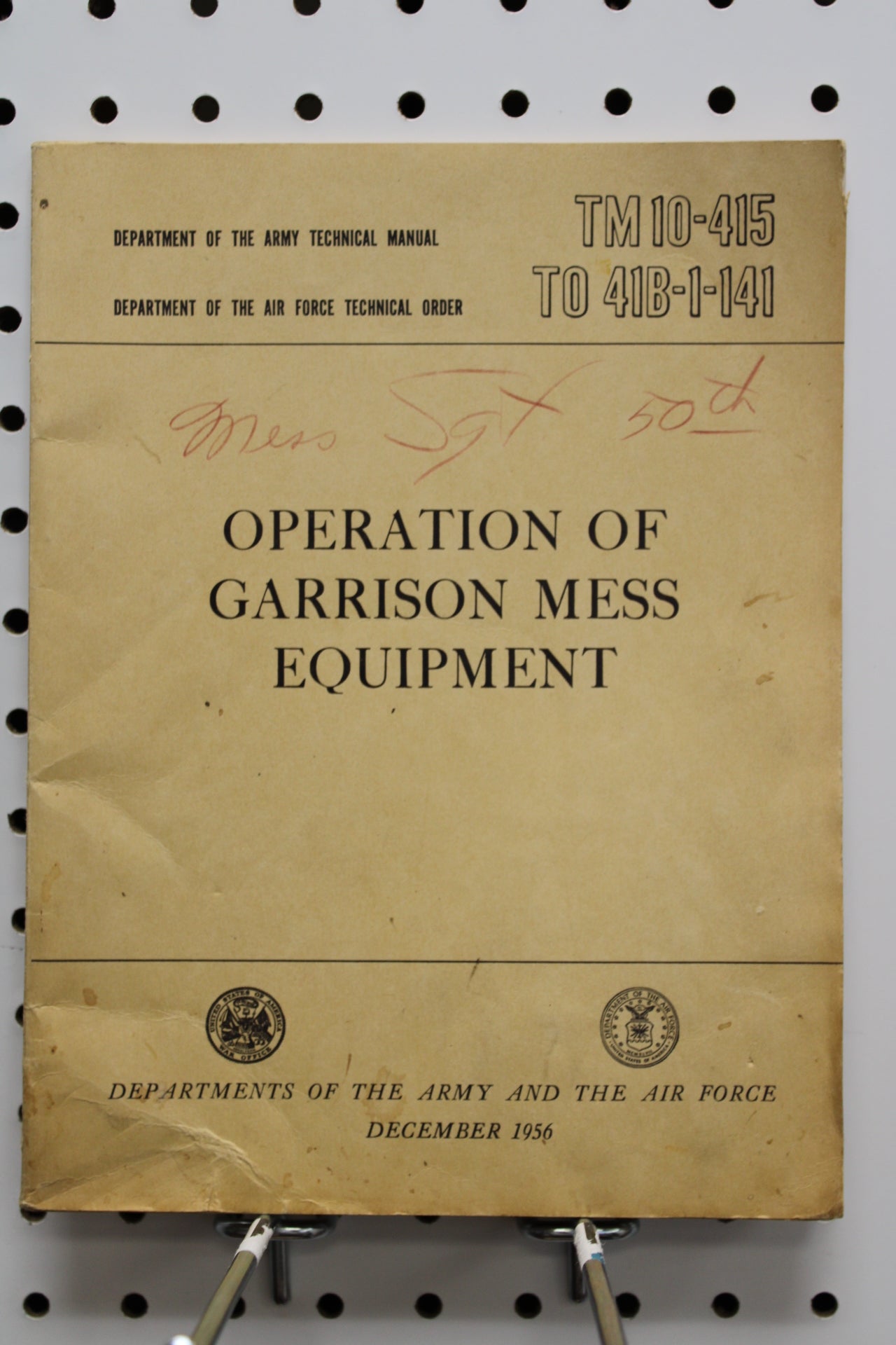 BOOK: Dec. 1956 TM 10-415 Operation of Garrison Mess Equipment (T624)