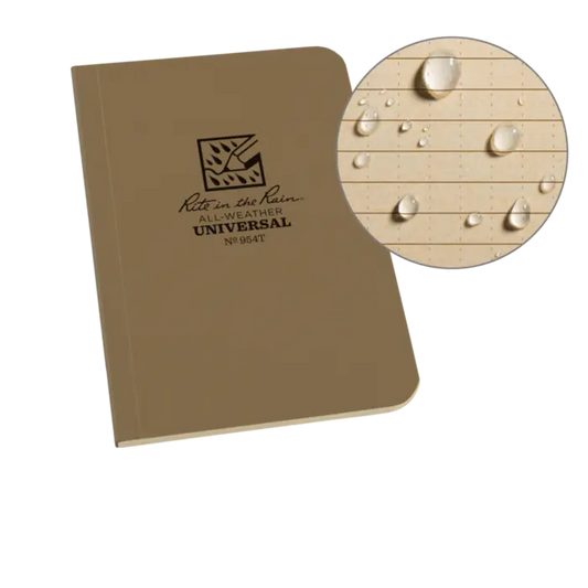 954T 3x5 Tan Memo Book Side Perfect Bound Rite in the Rain Notebook 3 1/8" x 5" (954t)