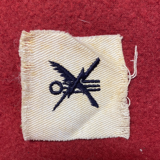 VINTAGE US Navy Coast Guard TELEMAN Sew On Patch (WSB09-73)