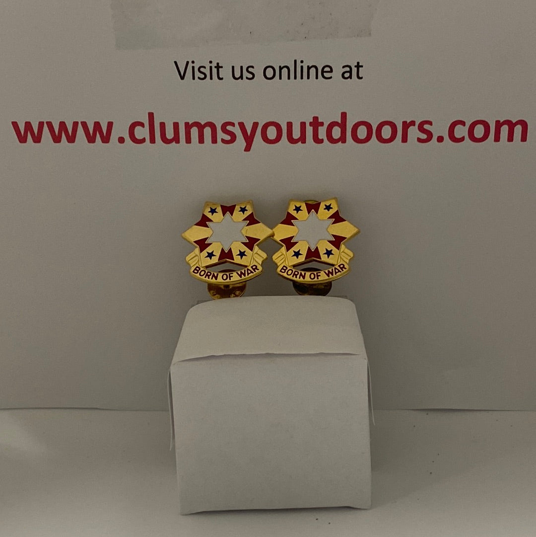 Vintage US Military 6th Army Unit Crest Pin (pair) (3cc08)