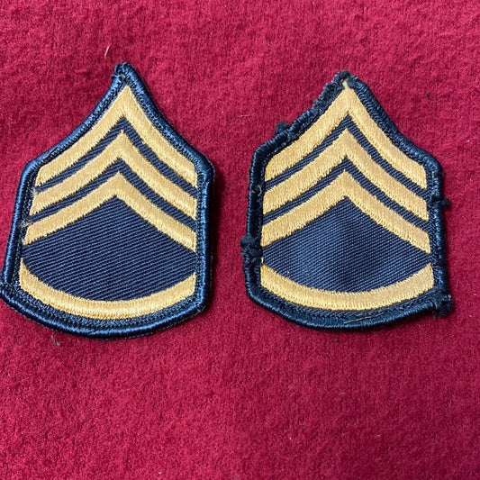 SET OF VINTAGE US Army Staff Sergeant Rank Patch Sew-On (04cc93)