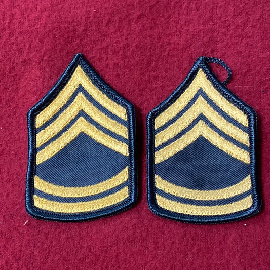 SET OF VINTAGE US Army Sergeant First Class Rank Patch Sew-On (04cc102)