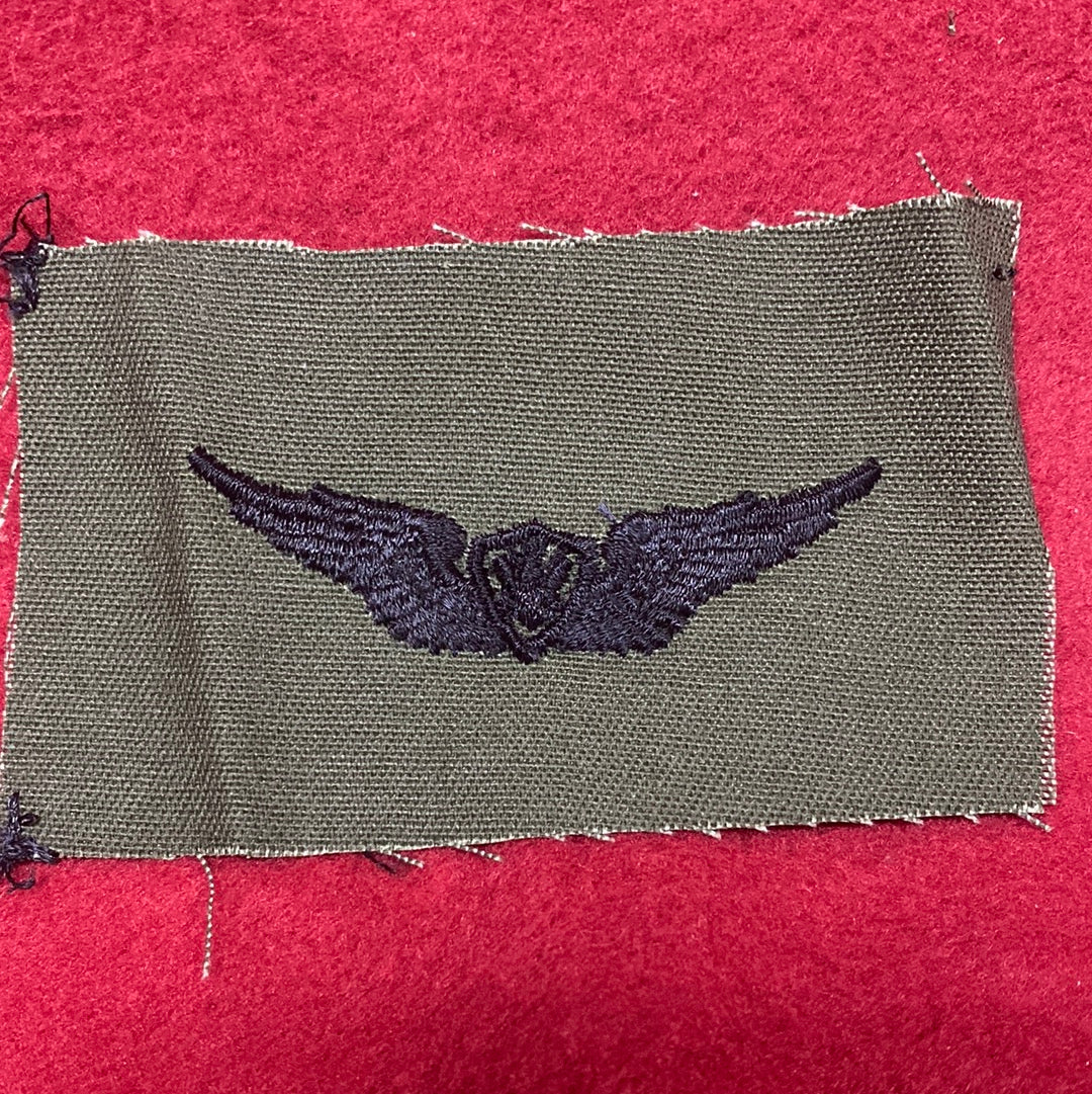 VINTAGE US Army AVIATION CREW Patch SEW ON Subdued OD Black (04cc36)