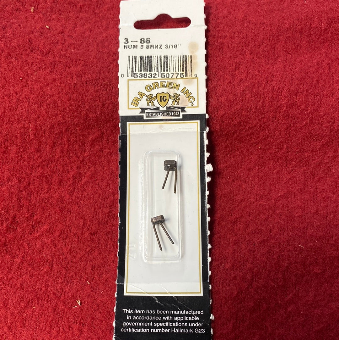VINTAGE US Army Bronze “3” Pins (04cc110)