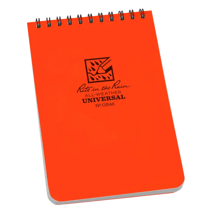 OR46 4x6 Orange Top Spiral Pocket Rite in the Rain Notebook 4" x 6" (OR46)