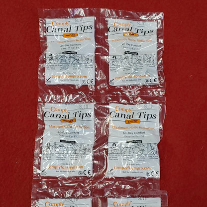 NOS - Lot of 6 - Slim (Small) Canal Tips Invisio M3h X5 Headsets (LCT-S)