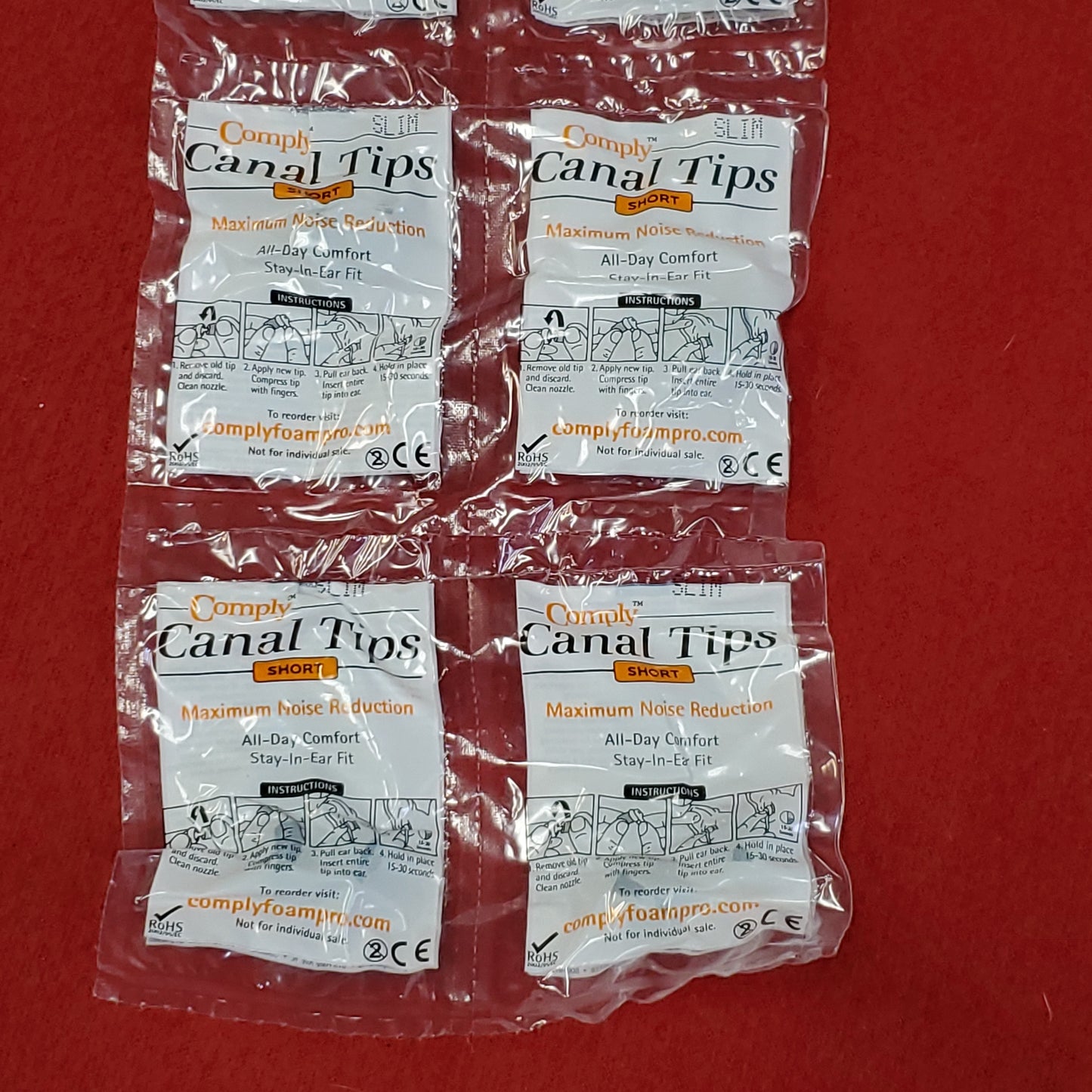 NOS - Lot of 6 - Slim (Small) Canal Tips Invisio M3h X5 Headsets (LCT-S)