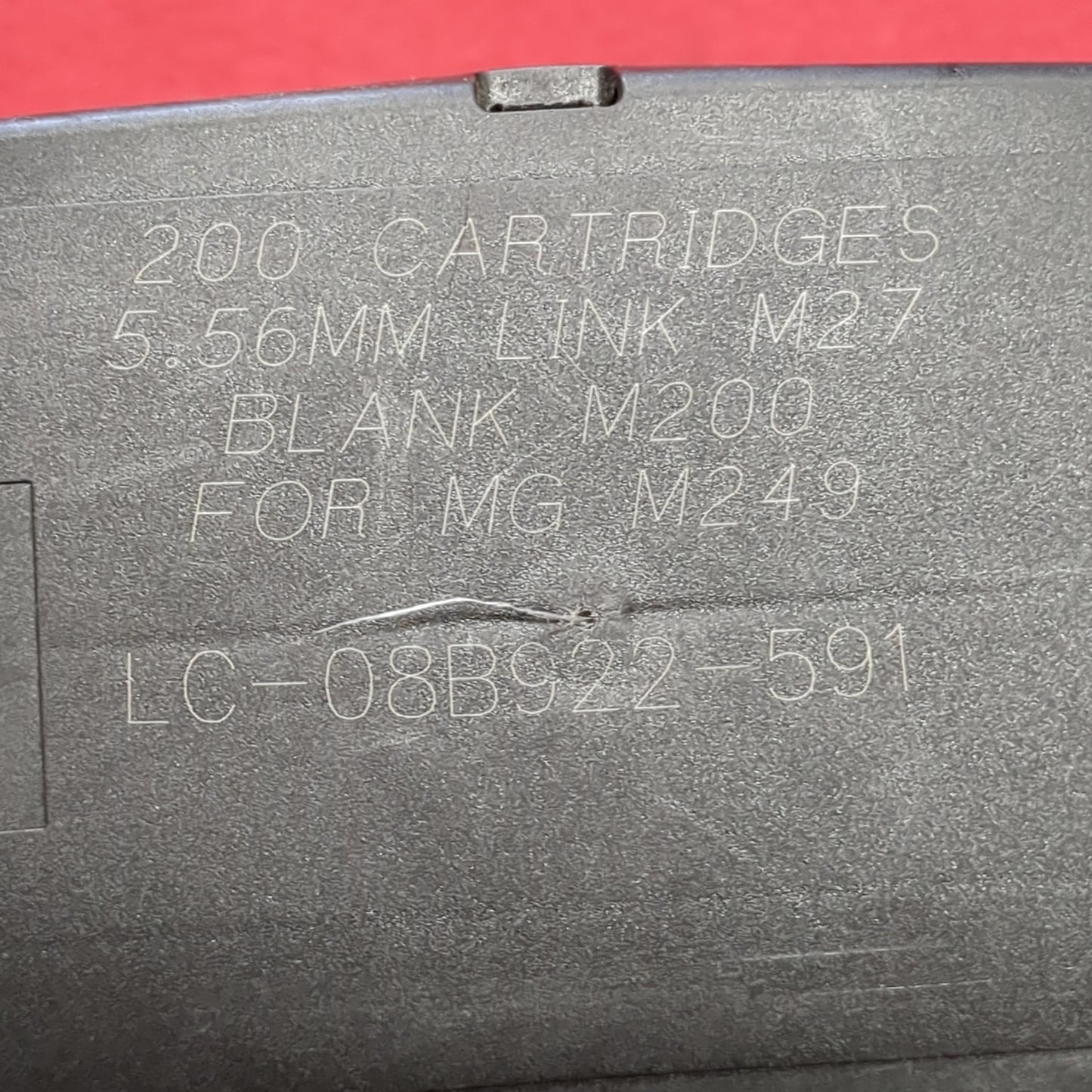 US Army 5.56mm Linked 200rd Black Drum Mag Holder (FB17-APR357)