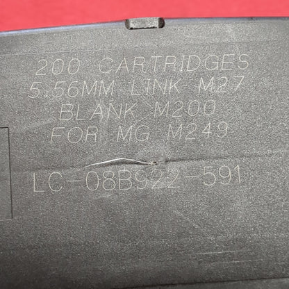 US Army 5.56mm Linked 200rd Black Drum Mag Holder (FB17-APR357)