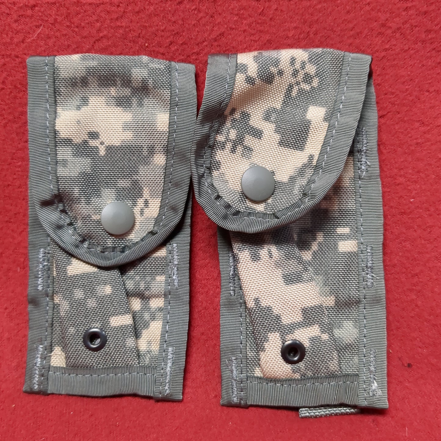 LOT of 2 US Army Single Hold 9mm Magazine Pouch UCP ACU Molle II Good Condition (fb12-APR389)