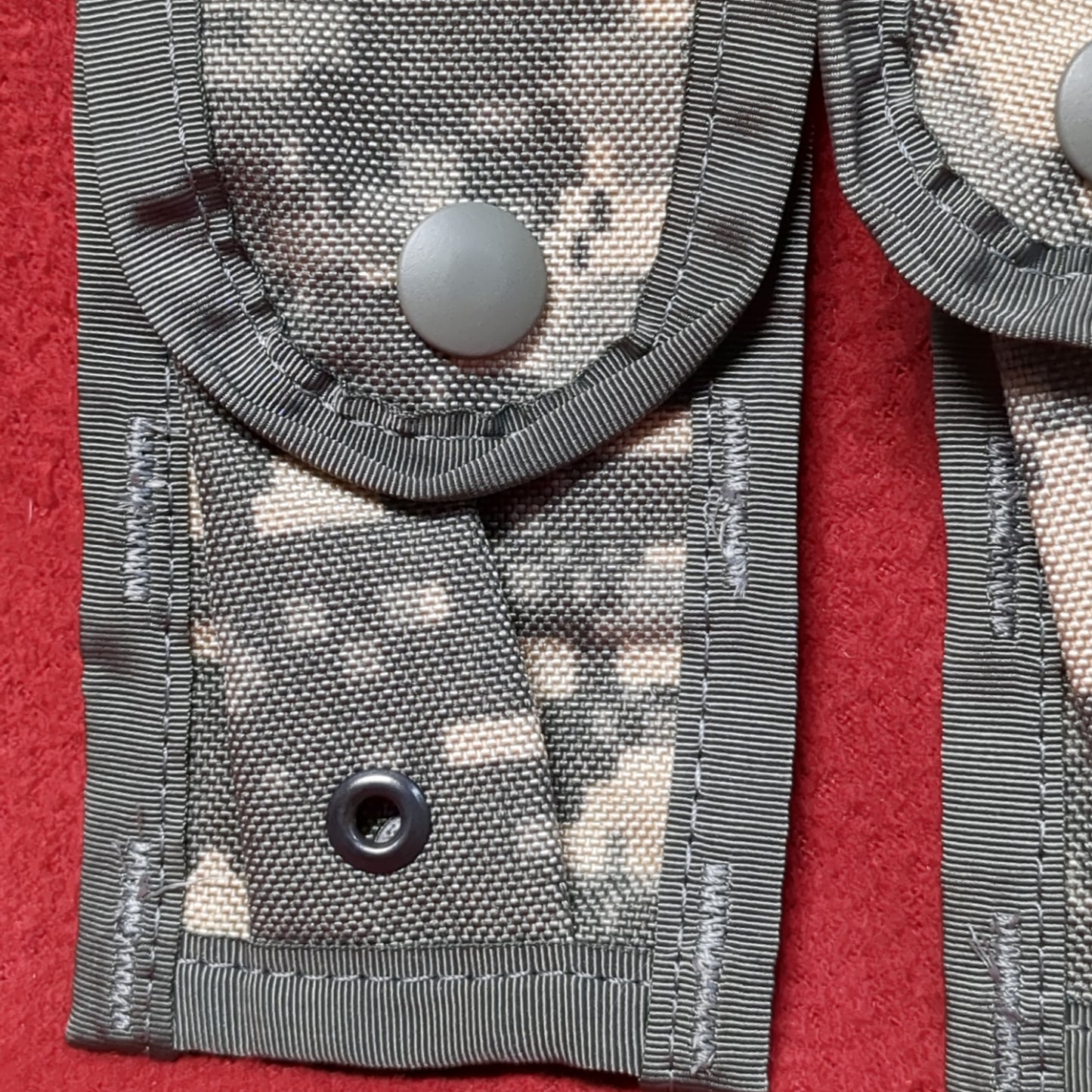 LOT of 2 US Army Single Hold 9mm Magazine Pouch UCP ACU Molle II Good Condition (fb12-APR389)