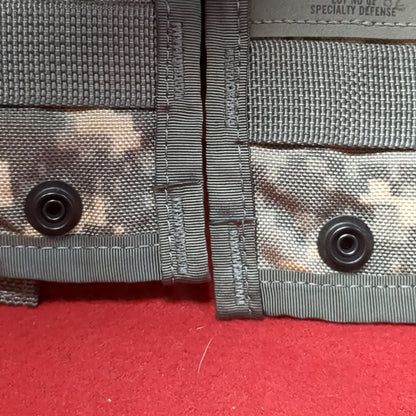 LOT of 2 US Army Single Hold 9mm Magazine Pouch UCP ACU Molle II Good Condition (fb12-APR389)
