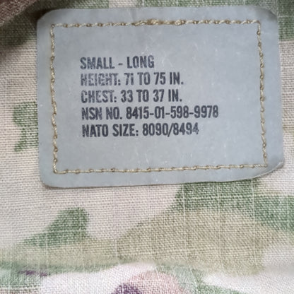 US Army Small Long Multicam Flame Resistant Frac Uniform Top Shirt Used (fc06-APR461)