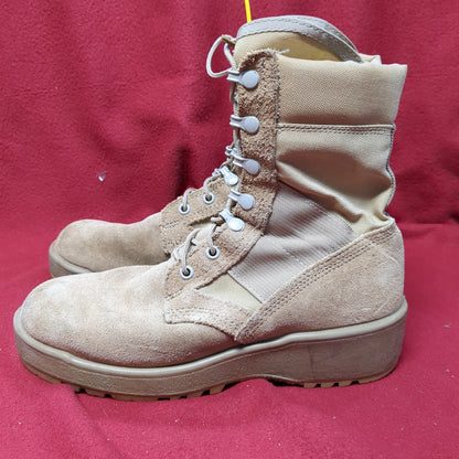 US Army 6 R Standard Issue Hot Weather Combat Boots Coyote 499 Tan (10g 12n- db13-MAY96)