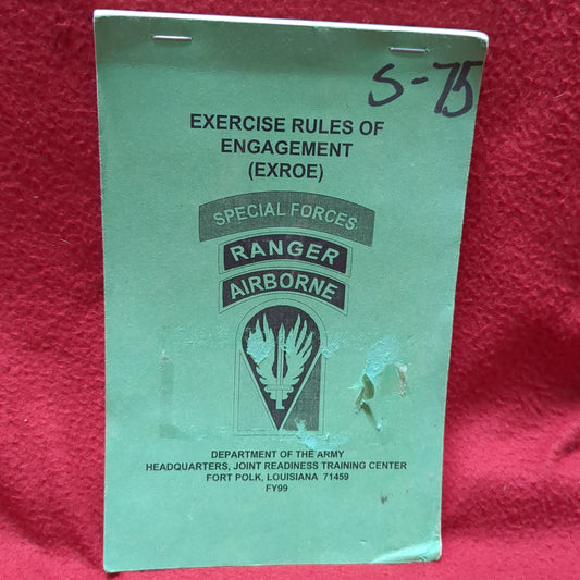 BOOK: '99 Exercise Rules of Engagement EXROE Special Forces Ranger Airborne (10s (ab09-MAY140)