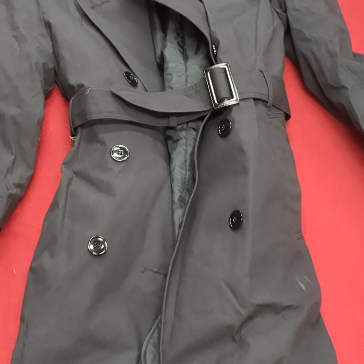 US Army DCSP ASU 10R Black All-Weather Overcoat Dress Uniform (BB06-MAY222)