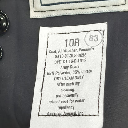 US Army DCSP ASU 10R Black All-Weather Overcoat Dress Uniform (BB06-MAY222)